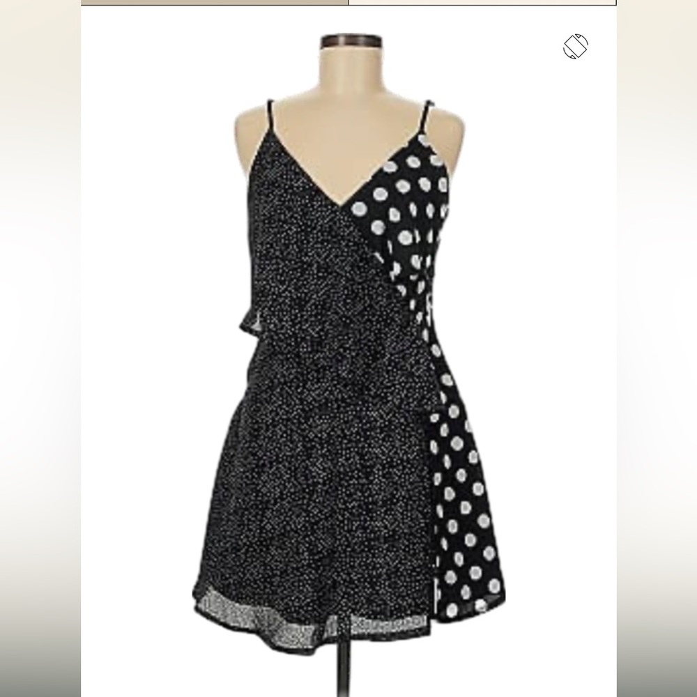 Alpha & Omega split polka dot dress size medium